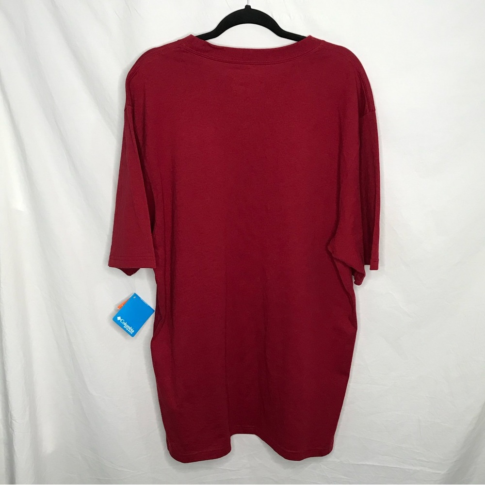 NWT Columbia Tshirt Men's LT Red Cause Dinner Doesn't Shoot Itself Deer Buck - Picture 8 of 8